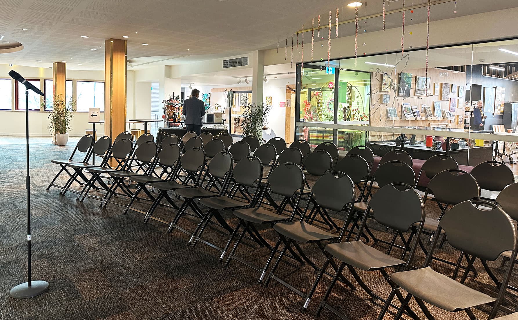 Burrinja Foyer Keynote Speaker Setup