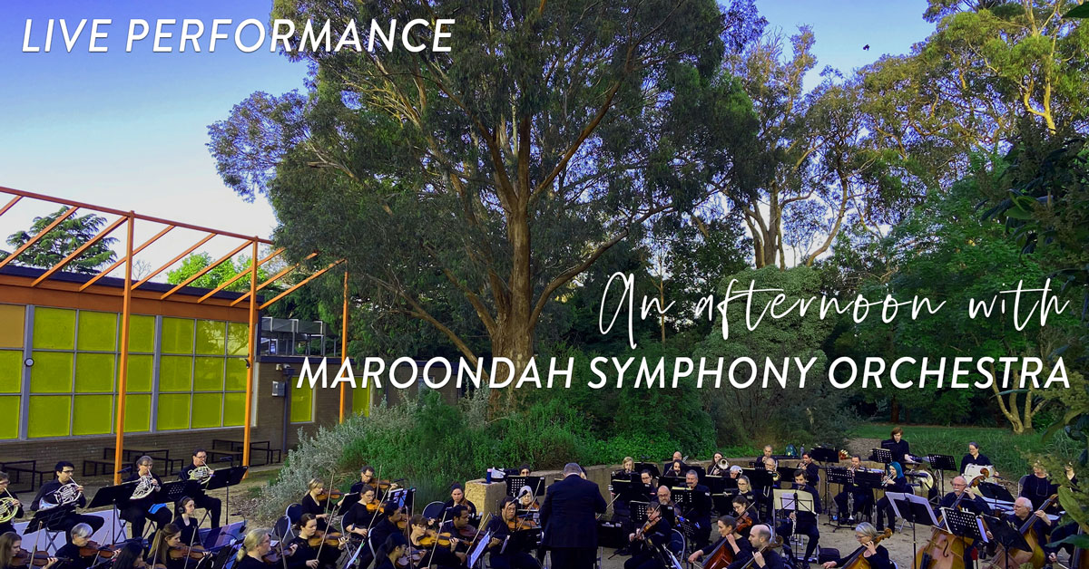 An orchestra playing in the park