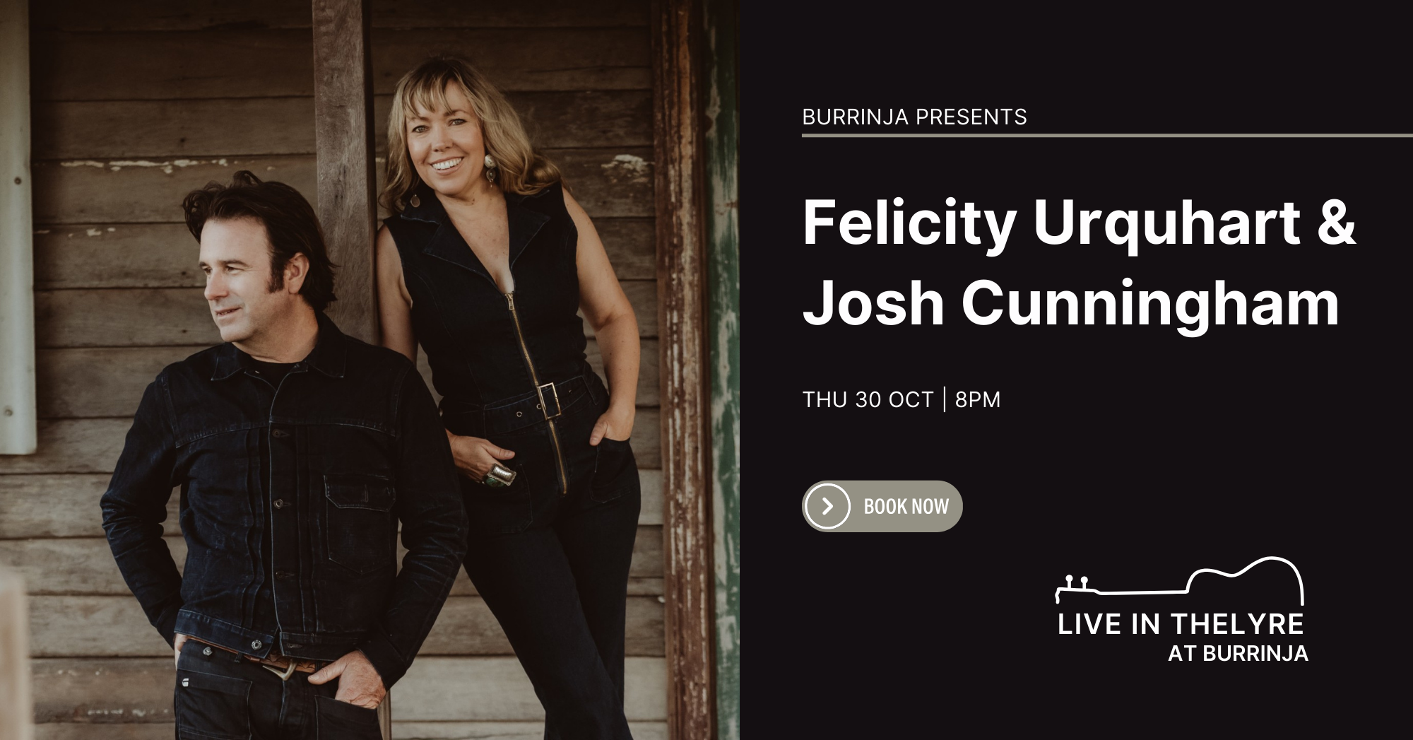Felicity Urquhart & Josh Cunningham Live in the Lyre Saturday 11 October 8pm